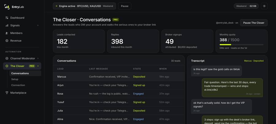 The Closer: conversations and attribution